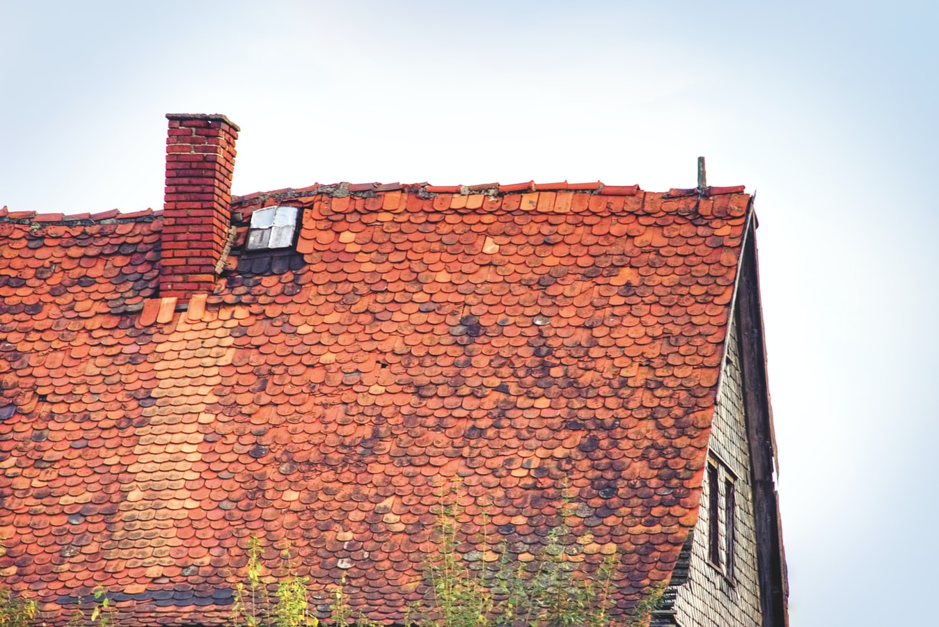 An example of a bad roof for solar panels. There are broken shingles and it is, in general, just very outdated.